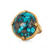 Turquoise and gold ring