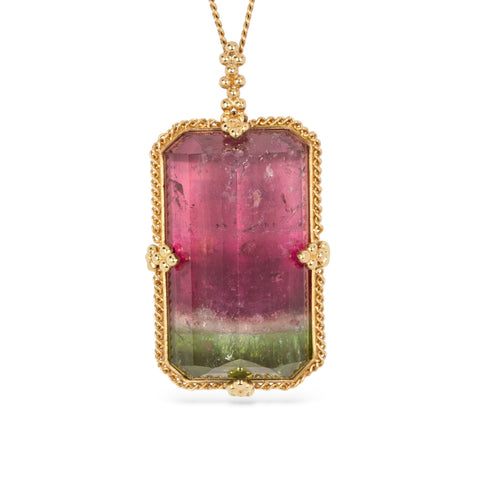 Amali watermelon tourmaline necklace