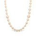 Close up of woven cascading akoya pearl necklace