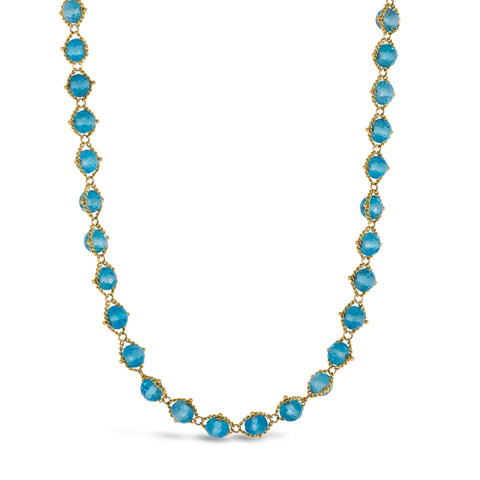 Woven London Blue Topaz Necklace