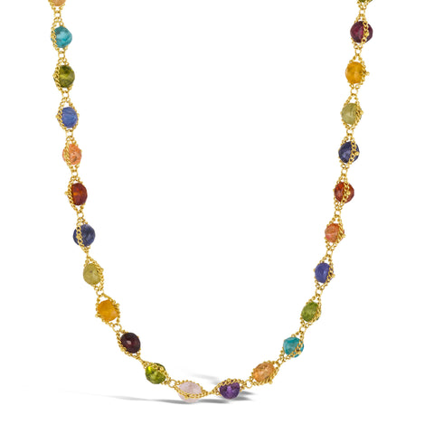Multi-Colored Woven  Necklace