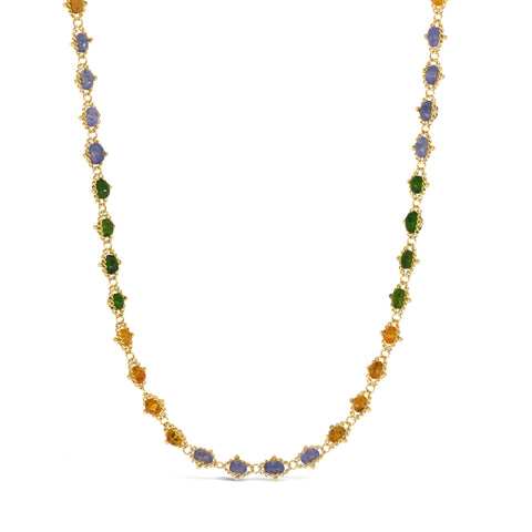Woven Necklace in Spring Colors