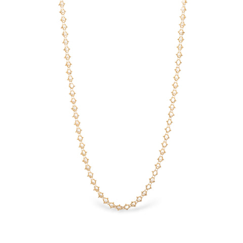 Woven pearl necklace
