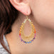 Woven Teardrop Earrings in Mixed Gemstone