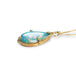 Large teardrop ethiopian opal necklace on an 18k yellow gold chain 