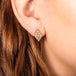 Petite Woven Lattice Earrings in Grey Diamond