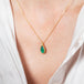 Emerald necklace side view