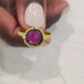 18k Gold Watermelon Tourmaline ring