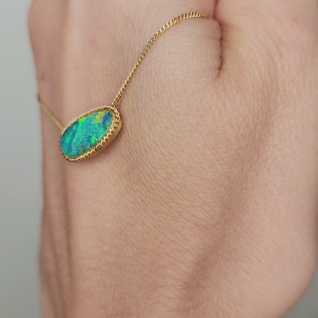 Australian opal necklace  video