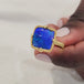 18k Gold Boulder opal ring