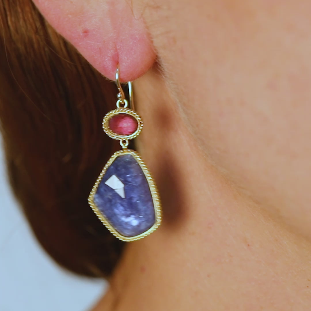 tanzanite tourmaline earring video