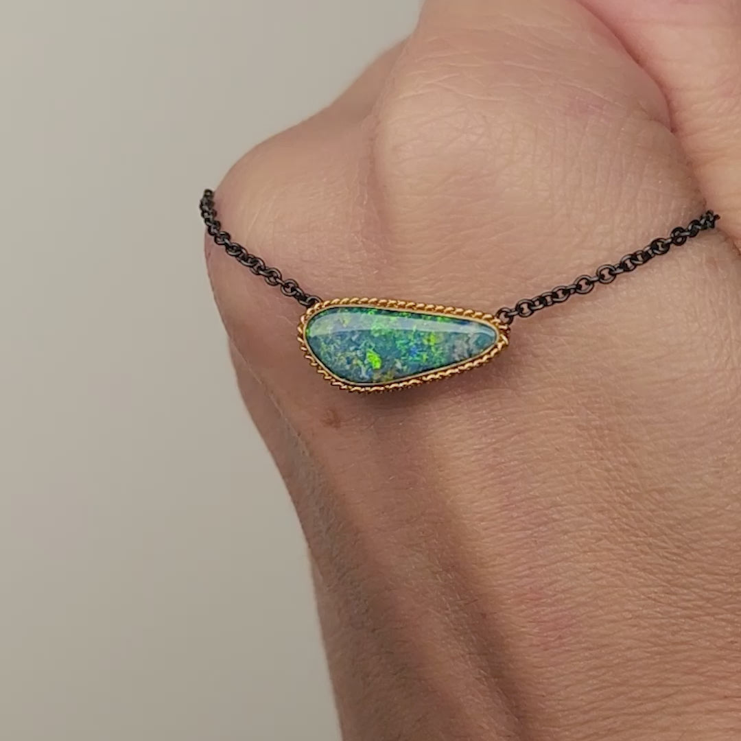 Australian opal necklace video