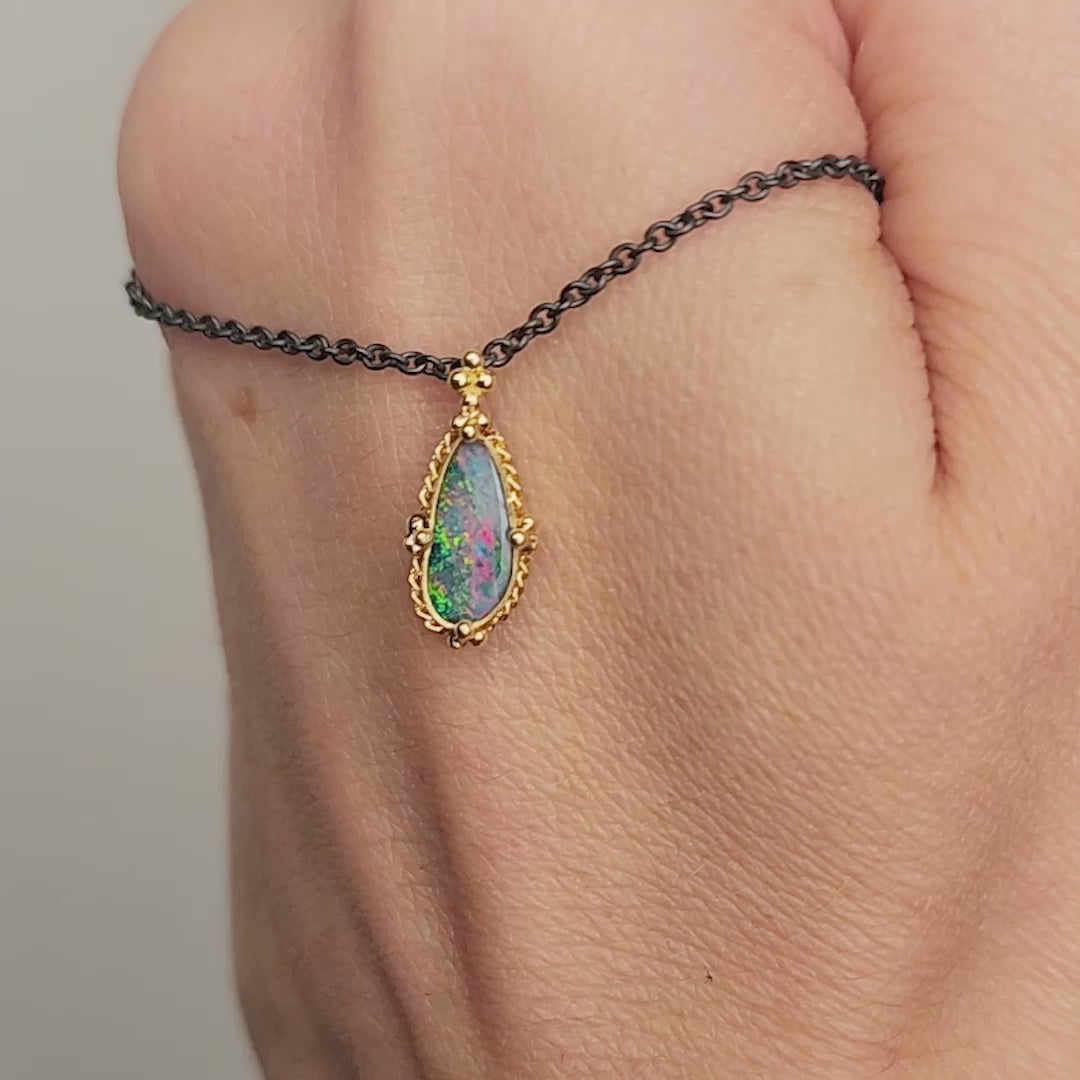 Australian opal necklace video