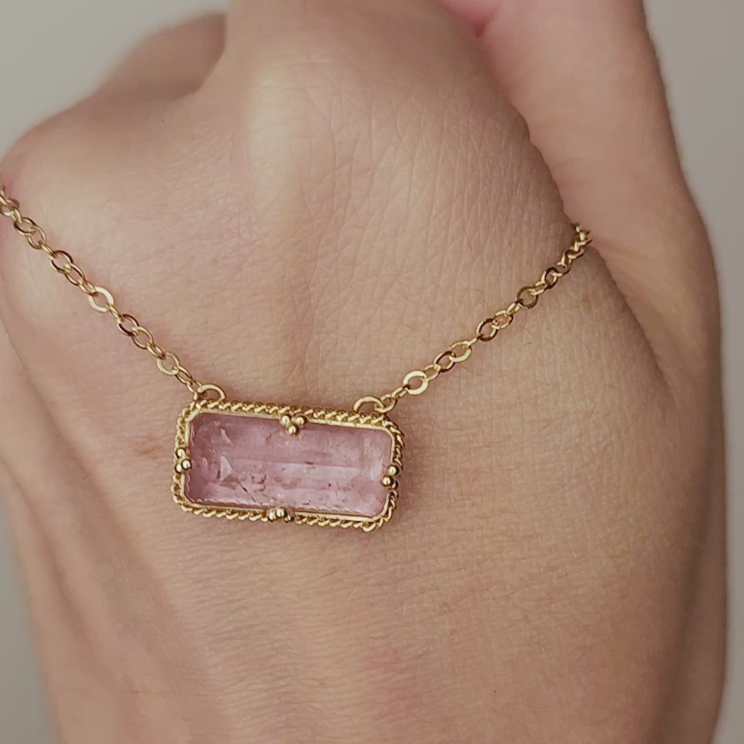 Morganite necklace 