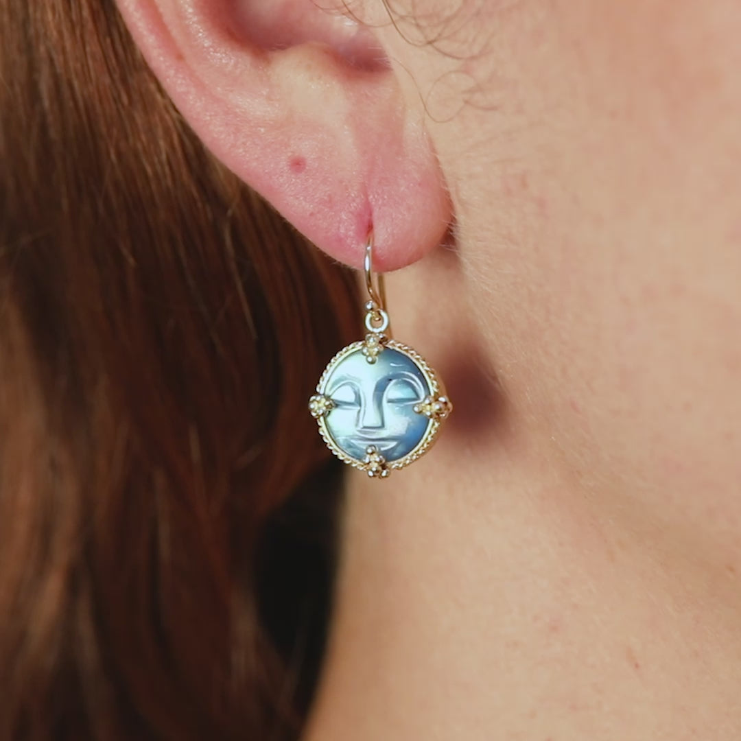 carved moonstone earring video