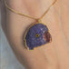 Carved Tanzanite Parrot Necklace