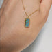 Rectangular Boulder Opal Necklace