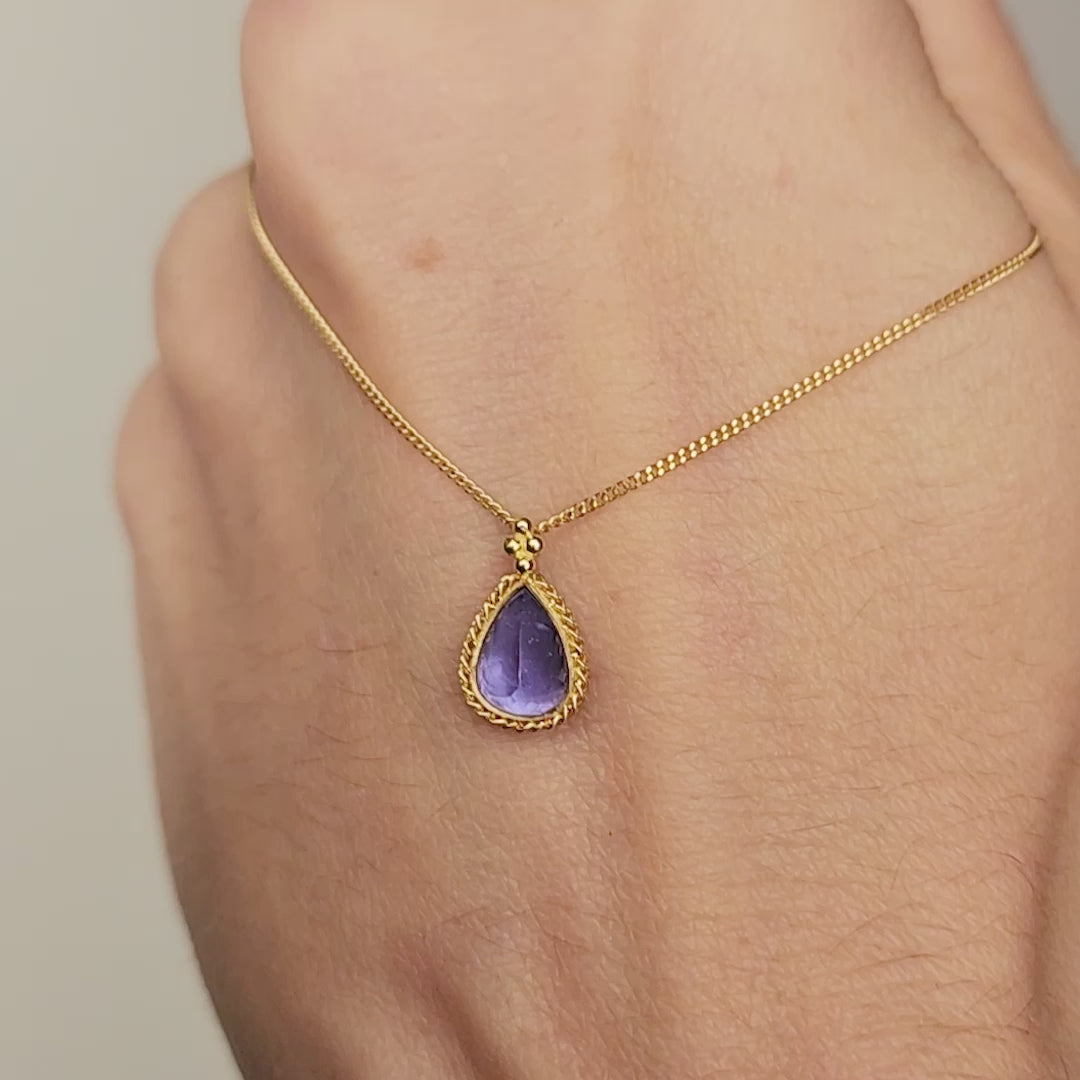 Petite tanzanite necklace