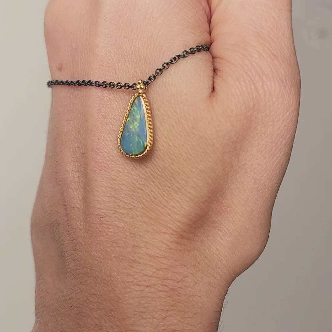 Australian opal necklace video