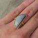 Half Moon Boulder Opal Ring