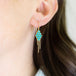 Woven Lattice Earrings in Turquoise