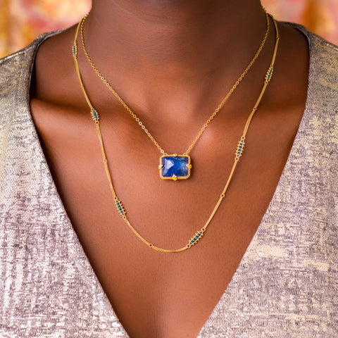 Amali Tanzanite Landscape Necklace