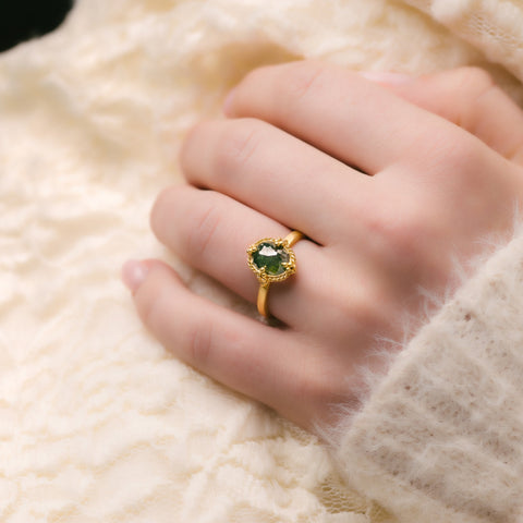 Amali-Green Diamond Ring