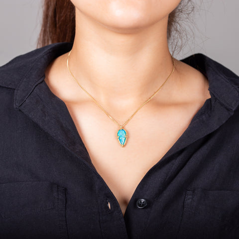 Ethiopian Opal Scale Necklace