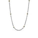 Contrast Textile Station Necklace in Blue Diamond