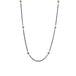 Contrast Textile Station Necklace in Emerald