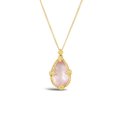 Morganite Teardrop Necklace