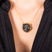 Carved Obsidian Lion Necklace