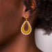 Woven Teardrop Earrings in Pearl